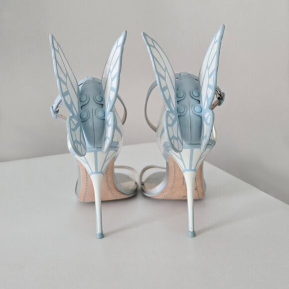 Sophia Webster Bridal Embroidery Sandal Chiara Butterfly Heels USA 7.5 b110E - Picture 3 of 13